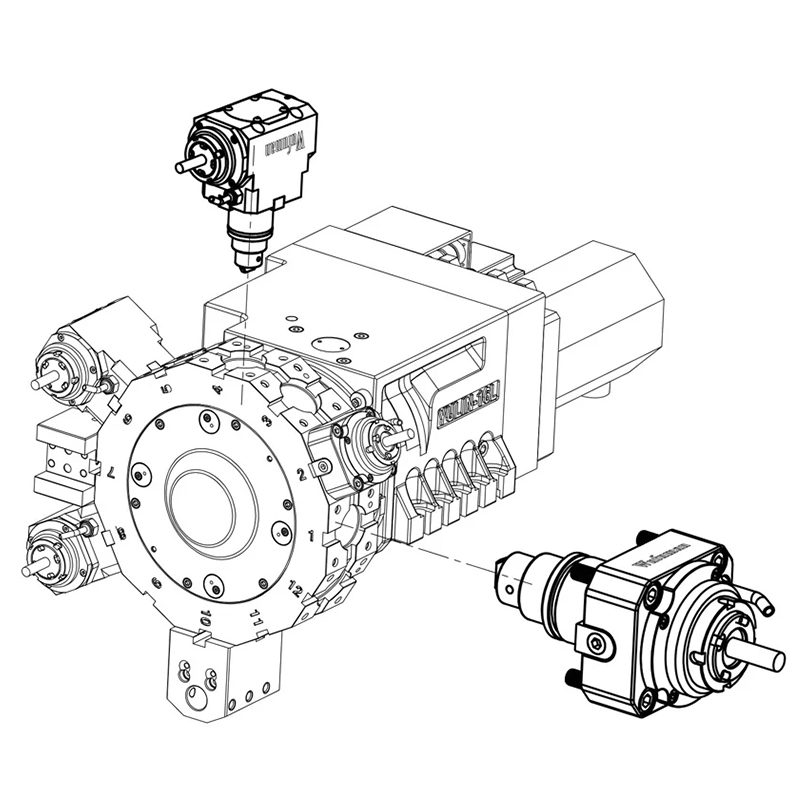 Power Tools Manual - Portaherramientas de torreta motorizada ER20/25/32BMT para