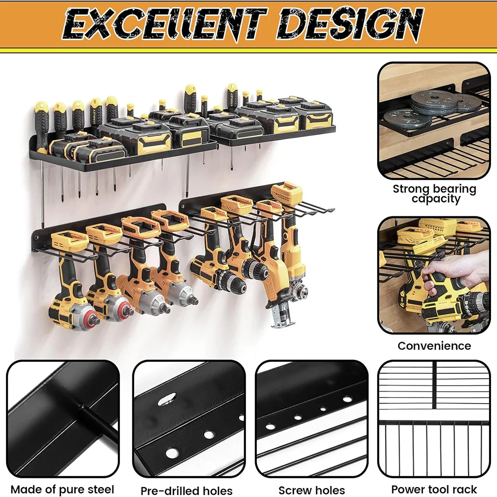Power Tools On Pegboard - Soporte de montaje en pared para