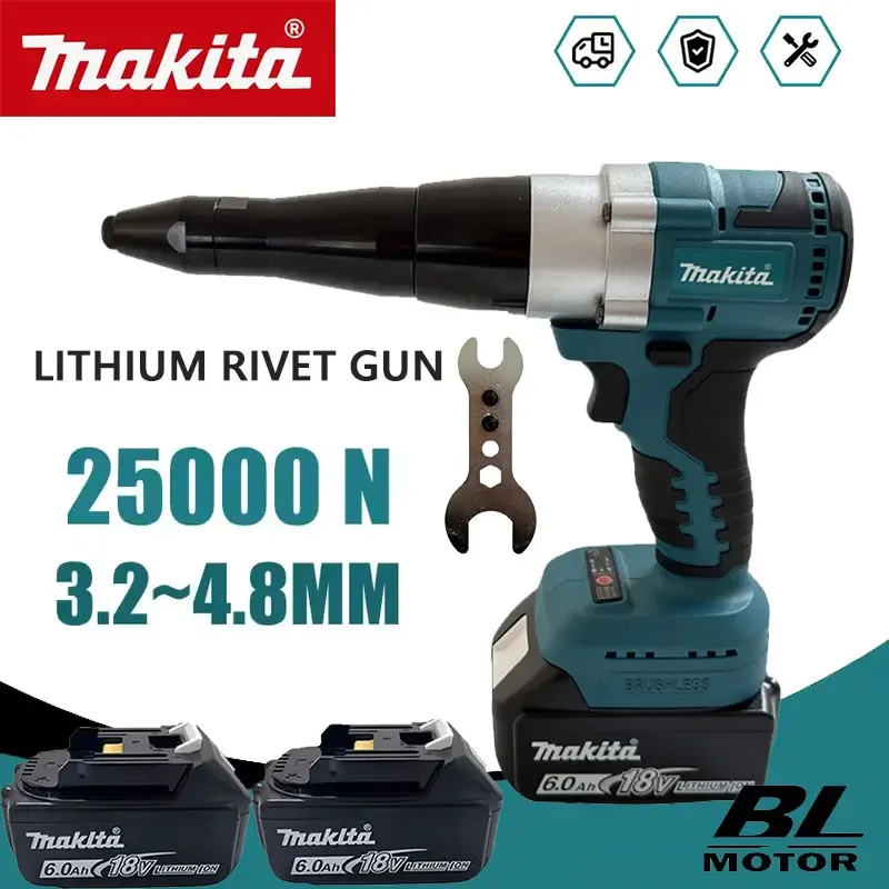 Power Z Tools - Pistola remachadora eléctrica sin escobillas Makita
