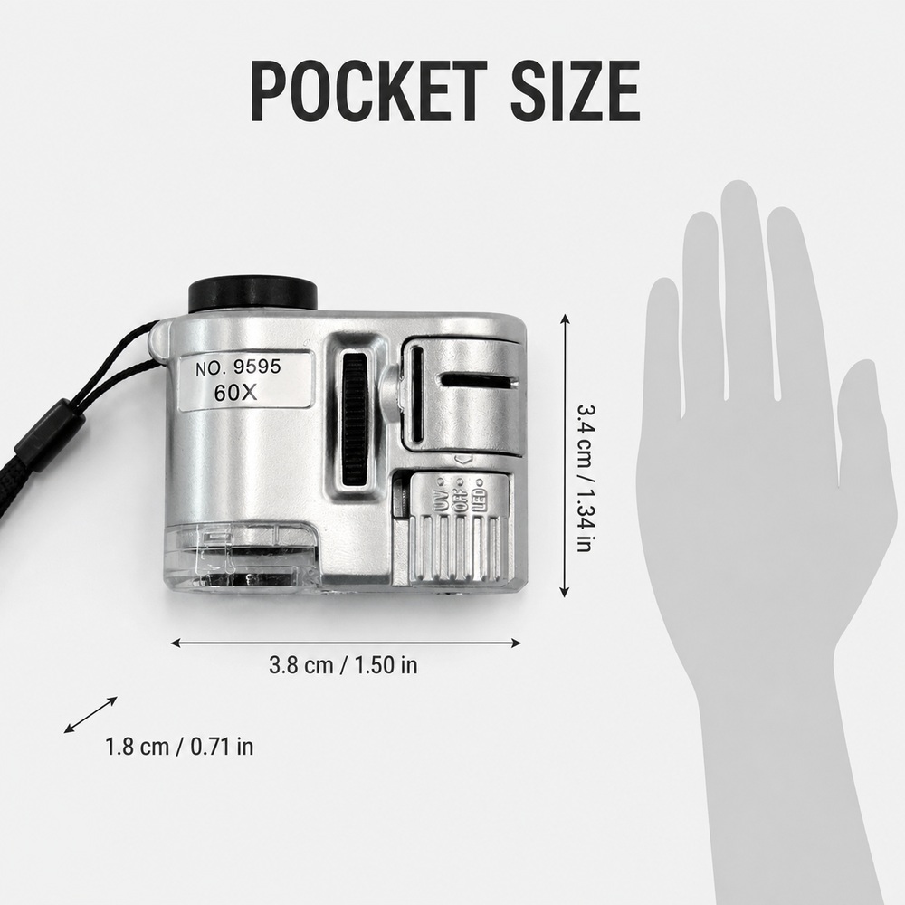 Microscopio LED Mini 60X, Herr - Power Tools Inspection reseña y precio